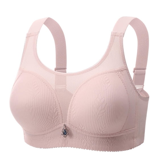 Women's Wireless Minimizer Soft Bra Padded Full Cup Bras Breathable Comfy Solid Color Bralettes