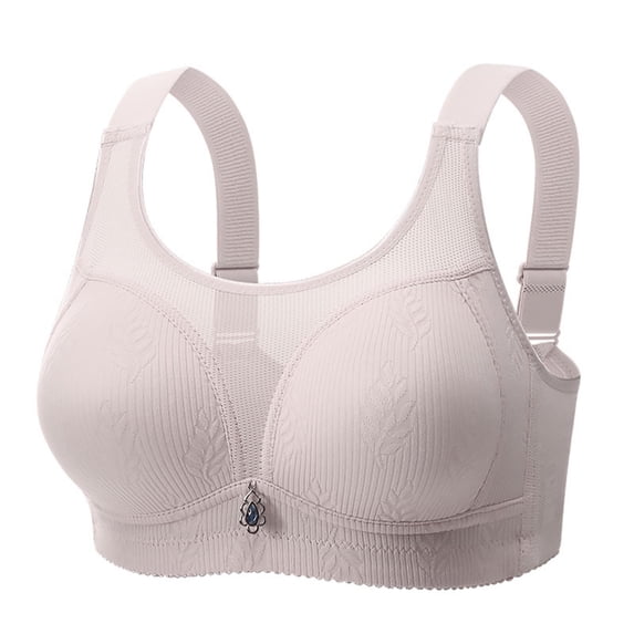 Women's Wireless Minimizer Soft Bra Padded Full Cup Bras Breathable Comfy Solid Color Bralettes