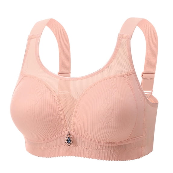 Women's Wireless Minimizer Soft Bra Padded Full Cup Bras Breathable Comfy Solid Color Bralettes