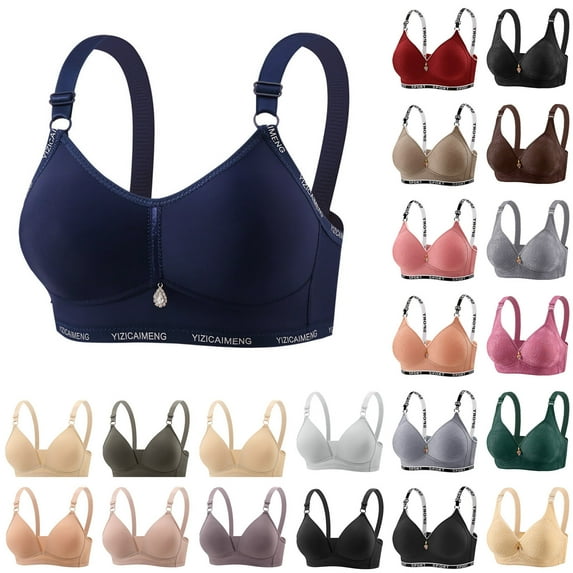 Women's Wireless Padded Bra Soft Seamless Comfort Bra Adjustable Straps Lightweight Breathable Everyday Support for Daily Wear