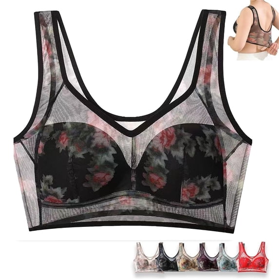 Women's Wireless Plus Size Supportive Seamless Jelly Bra Full Coverage Comfortable Push-Up No Underwire T-Shirt Bras