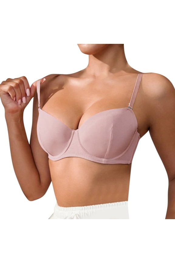 Women's Wireless Push Up Bra, Adds Up to One Full Cup Size, No Underwire Everyday Sleep Bras for Women
