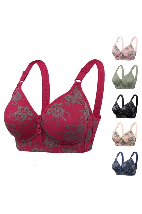 Women's Wireless Push Up Bra Adjustable Straps High Racerback Bra Soft Breathable Comfort Wireless Bra Blue, Size 90C