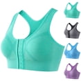 thumbnail image 1 of Women's Wireless Push Up Bra Seamless No Underwire Front Closure Bra Soft Breathable Comfort Wireless Bra Mint Green, Size L, 1 of 9