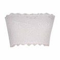thumbnail image 1 of Women's Wireless Strapless Bra Floral Lace Bandeau Bra for Women Seamless Padded Elastic Comfy Underwear (XL, White), 1 of 5
