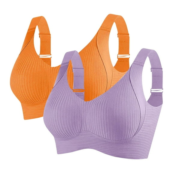 Women's Wireless T-shirt Bra, Moisture-wicking Convertible Smoothing Bra, Full-coverage Plus Size Everyday Bra Comfortable T shirt Bras