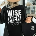 thumbnail image 1 of Women's "Wise Men Still Seek Him" Graphic Cotton T-Shirt Casual Comfortable Short Sleeve Round Neck Top Black S-5XL, 1 of 5
