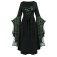 thumbnail image 1 of QSAWXQZ Women's Plus Witch Corset Square Neck Maxi Dress with Dramatic Long Sleeves for Halloween XL, 1 of 6