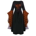 thumbnail image 1 of QSAWXQZ Women's Plus Witch Corset Square Neck Maxi Dress with Dramatic Long Sleeves for Halloween S, 1 of 6