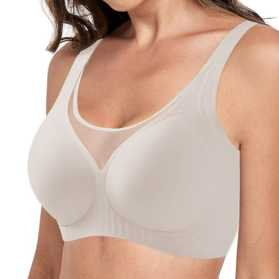 Women's Without Underwire Seamless Bra Breathable Bralette Women's Minimiser Bra T Shirt Sleep Bra With Additional Bra 36c Womens Padded Bras Women Bra Strapless Front Closure Wireless Bra 36ddd