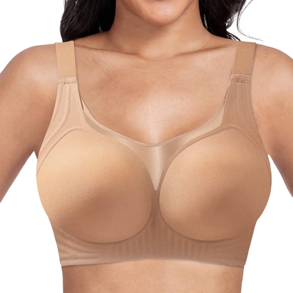 Women's Without Underwire Seamless Bra Breathable Bralette Women's Minimiser Bra T Shirt Sleep Bra With Additional Bra 36c Womens Padded Bras Women Bra Strapless Front Closure Wireless Bra 36ddd