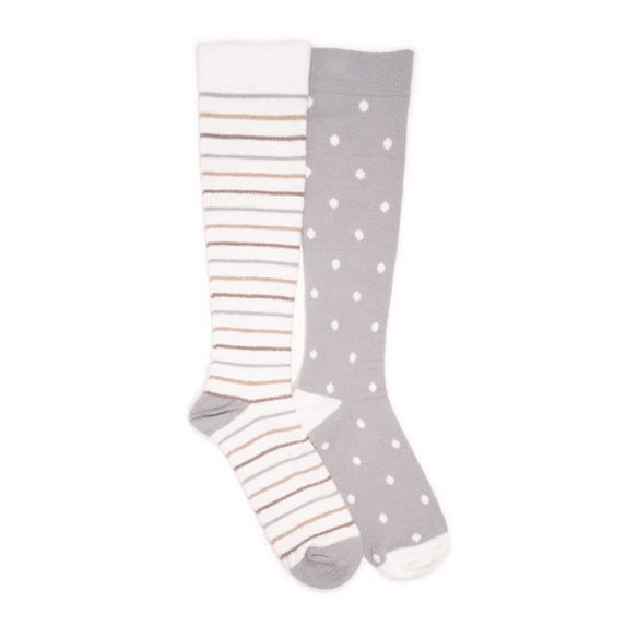 MUK LUKS Women's Women's 2 Pack Knee High Compression Cozy Socks