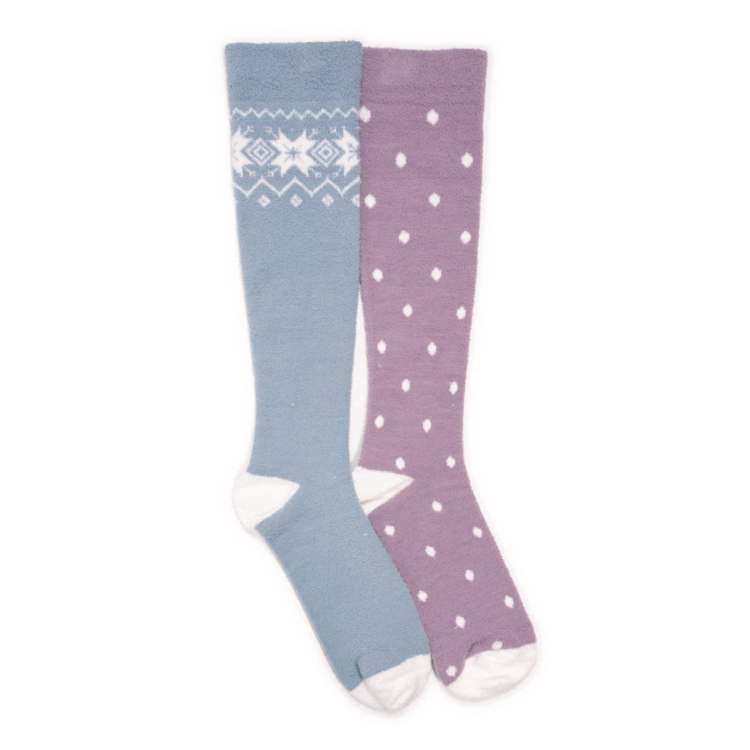MUK LUKS Women's Women's 2 Pack Knee High Compression Cozy Socks