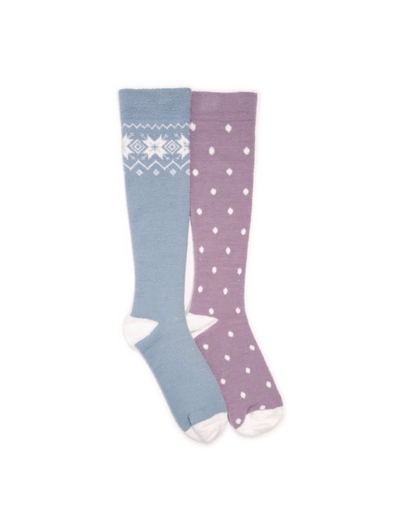 Women's Women's 2 Pack Knee High Compression Cozy Socks
