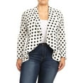 thumbnail image 1 of Women's Women's Casual Long Sleeve Plus SIze Polka Dot Open Blazer Jacket, 1 of 4