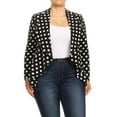 thumbnail image 1 of Women's Women's Casual Long Sleeve Plus SIze Polka Dot Open Blazer Jacket, 1 of 4
