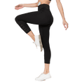 thumbnail image 1 of Women's Women's Crisscross Mesh Ankle Capri Activewear Leggings - Black, S, 1 of 4