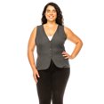 thumbnail image 1 of Women's Women's Plus Size Dressy Casual Vest Three Button Tuxedo Suit Waistcoat, 1 of 6