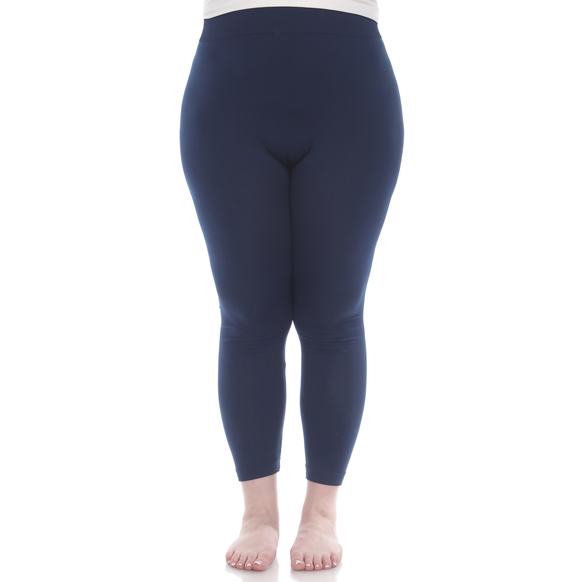 Women's Plain Stretchy Full Length Microfibre Leggings - Plus Size 6-18 (New With Tags)