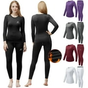 MEETHOO Women's & Women's Plus Stretch Fleece Thermal Top and Bottom Set,Thermal Underwear for Women, Ultra Soft Long Johns Womens Set