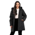 thumbnail image 1 of Women's Womens Long Down Coat Jacket Thicken Coat with Trim Removable Hood, 1 of 7
