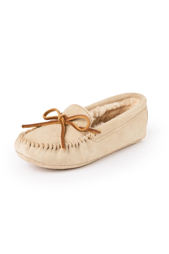 Women's Womens Pile Lined Softsole, Stone, Size 7