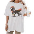 thumbnail image 1 of Women's Wonder Dog Cavalier King Charles Spaniel Superhero Graphic T Shirt Hero Dog Lover Short Sleeve Round Neck Top White S-5XL, 1 of 5