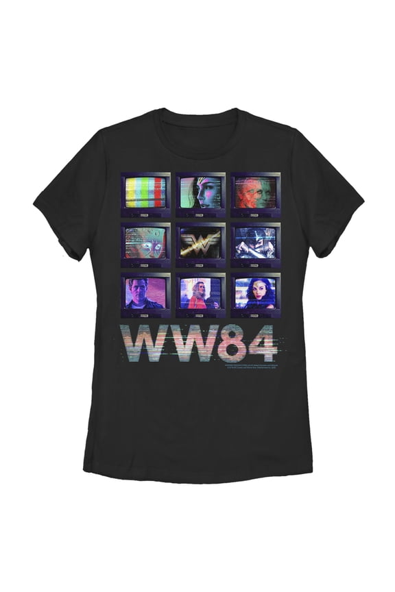 Women's Wonder Woman 1984 TV Stack Graphic Tee Black 2X Large