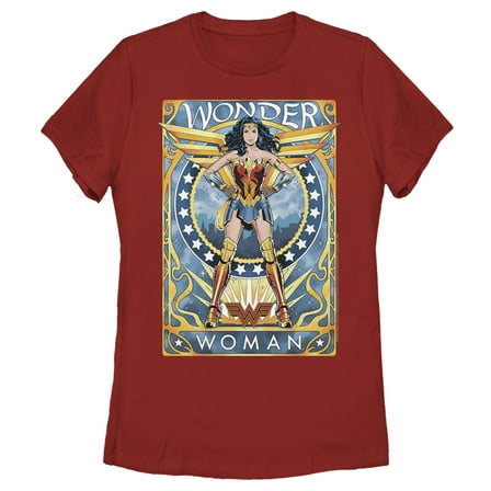 Women's Wonder Woman 1984 Trading Card  Graphic Tee Red Medium