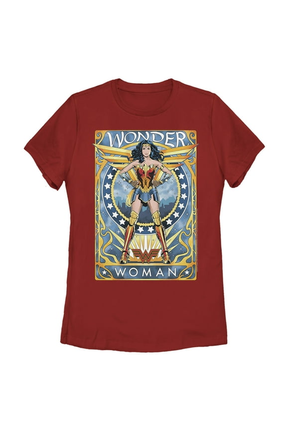 Women's Wonder Woman 1984 Trading Card Graphic Tee Red Medium