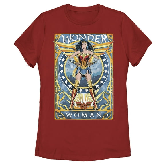 Women's Wonder Woman 1984 Trading Card Graphic Tee Red X Large