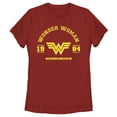 thumbnail image 1 of Women's Wonder Woman 1984 WW Collegiate  Graphic Tee Red Large, 1 of 4