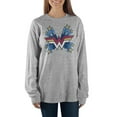 thumbnail image 1 of Women's Wonder Woman Comic Book Superhero Grey Long Sleeve Shirt- Small, 1 of 1