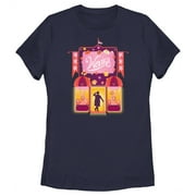 Womens Wonka Candy Factory Logo Graphic Tee Navy Blue Small