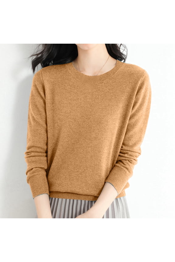 Women's Wool Base Layer Shirt Tops Crewneck Long Sleeve Travel Hiking Tee T Shirt Pullover Sweater