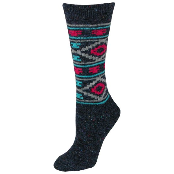 Women's Wool Blend Diamond Crew Socks