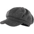 thumbnail image 1 of Women's Wool Blend Newsboy Hat with Drawstring, Ventage Casual Style Cabbie Cap for Cold Days 1Pack, 1 of 7