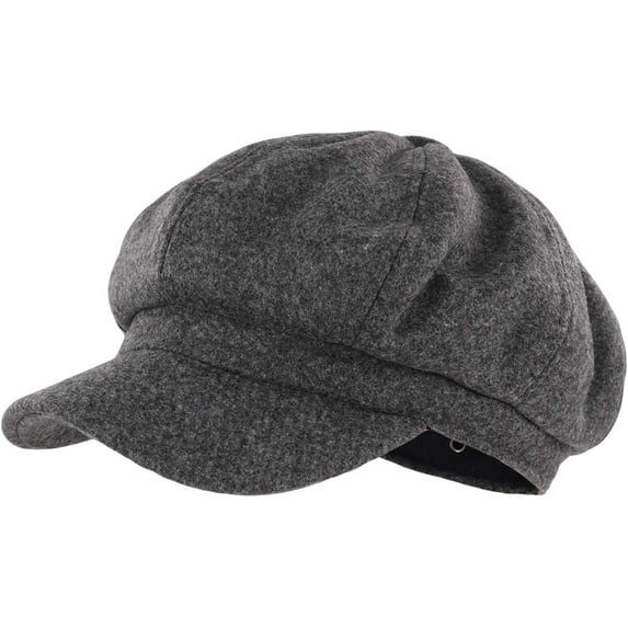 Women's Wool Blend Newsboy Hat with Drawstring, Ventage Casual Style Cabbie Cap for Cold Days 1Pack