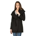 thumbnail image 1 of Women's Wool Blend Shawl Collar Wrap Coat, 1 of 4