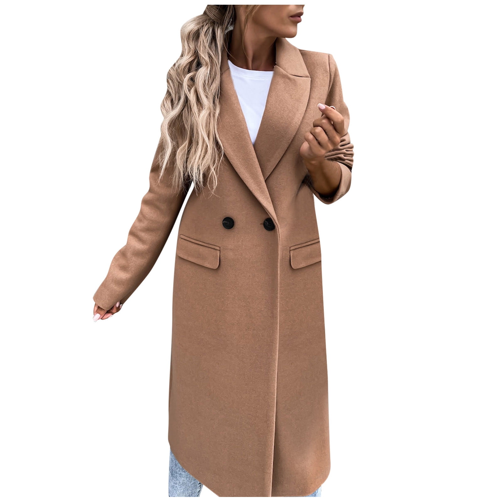 Women s Wool Coat Women s 2021 Autumn And Winter Coat Solid Long