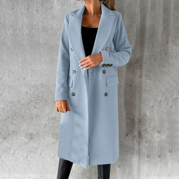 Women's Wool Coat Blouse Thin Coat Trench Long Jacket Ladies Slim Long Belt Elegant Overcoat Outwear Womens Casual Rain Jacket with Hood Casual Womens Jacket Womens Lightweight Hooded Jacket