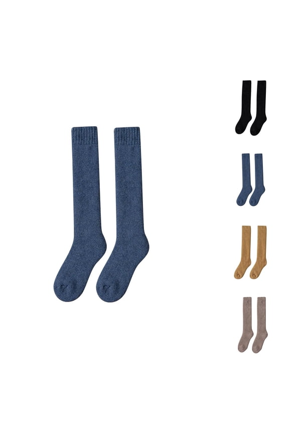 Womenâs Wool Thermal Knee High Socks â Thick Terry Inside, Anti-Cold Compression Socks for Women, Ideal for Outdoor or Home Use in Cold Weather