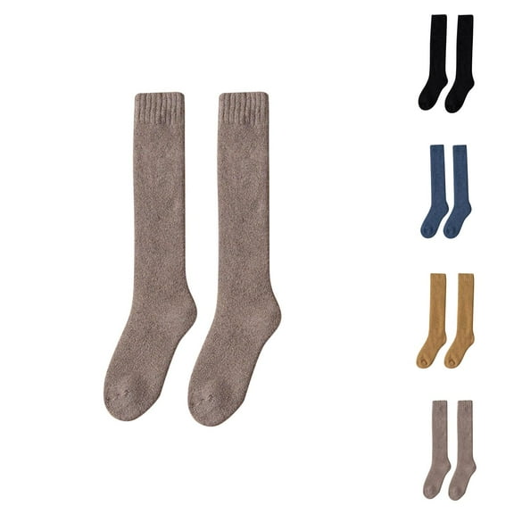 Womenâs Wool Thermal Knee High Socks â Thick Terry Inside, Anti-Cold Compression Socks for Women, Ideal for Outdoor or Home Use in Cold Weather