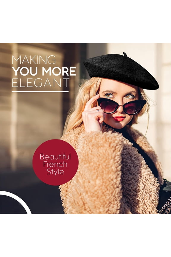 Women's Wool French Beret – Stylish, Chic & Cozy Parisian Unisex Hat for All Seasons