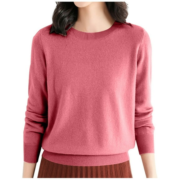Women's Wool Pullover Sweater Long Sleeve Crewneck Base Layer Top for Travel Hiking Comfortable Soft Warm Tee Shirt