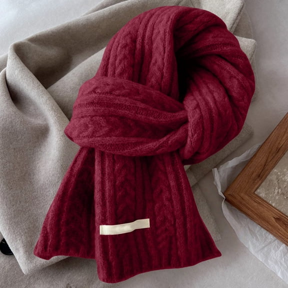 Women's Wool Scarf ,Winter Checked Scarves for Women, Large Soft Thick Shawls and Wraps