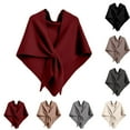 thumbnail image 1 of Women's Wool Shawl Wraps, Pashmina Shawl Wraps for Women Cardigan Cape Wool Sweater Shawl Triangle Scarf(Wine), 1 of 5