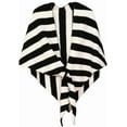 thumbnail image 1 of Women's Wool Triangle Striped Scarf Shawl Solid Color Wrap Tie Up Knotted Design Fall Winter Cozy Knitted Cross Cape, 1 of 6