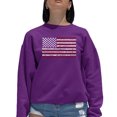 thumbnail image 1 of Women's Word Art Crewneck Sweatshirt - 50 States USA Flag, 1 of 2
