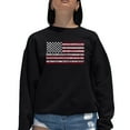 thumbnail image 1 of Women's Word Art Crewneck Sweatshirt - 50 States USA Flag, 1 of 2
